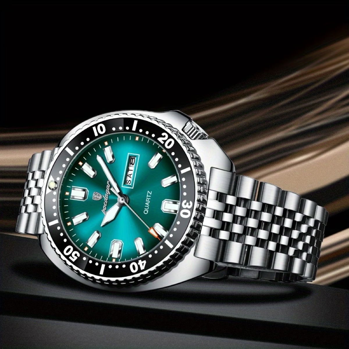 Montre POEDAGAR Diver vert émeraude